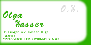 olga wasser business card